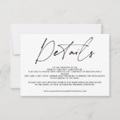 Schwarz-weiße Kalligraphie Einladung (Vorderseite)