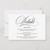 Schwarz-weiße kalligraphische Details Hochzeit Einladung (Vorderseite)