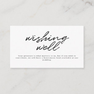 Schwarz-weiße kalligraphische Hochzeit wünschend g Begleitkarte