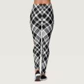 Schwarz-weiße Karierte Leggings (Rückseite)