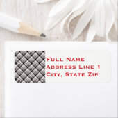 Schwarz-weiße Karierte Rücksendeadresse (Insitu)