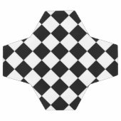 Schwarz-weiße Karo-Karton Fußball (Flach)