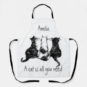 Schwarz-weiße Katzen "Eine Katze ist alles, was Si Schürze (Vorderseite)