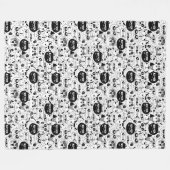 Schwarz-weiße Katzen zeigen Muster Fleecedecke (Vorderseite (Horizontal))