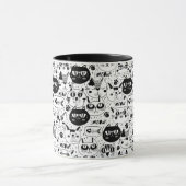 Schwarz-weiße Katzen zeigen Muster Tasse (Zentrum)