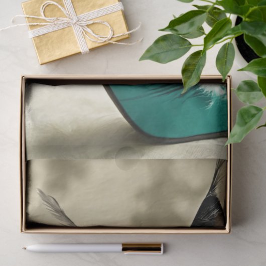 Schwarz-weiße Katzenruhe Seidenpapier (Geschenk)