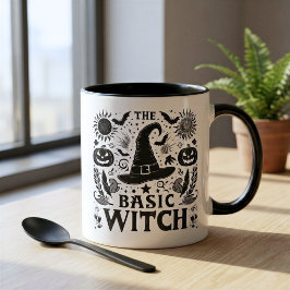 Schwarz-weiße Kernpumpen Halloween-Hexe Zweifarbige Tasse