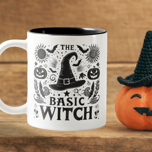 Schwarz-weiße Kernpumpen Halloween-Hexe Zweifarbige Tasse