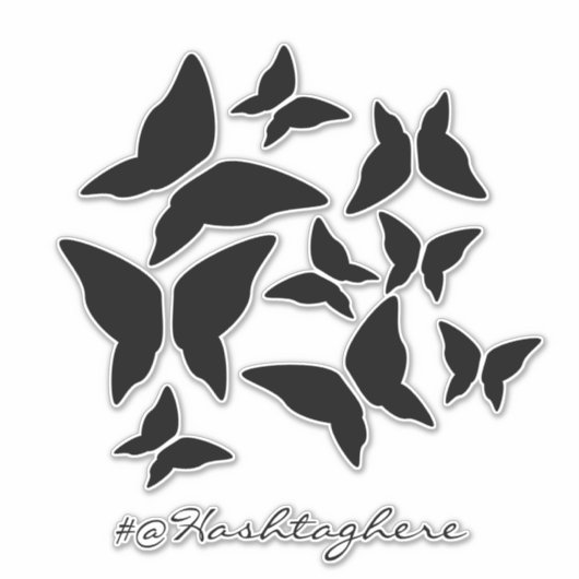 Schwarz-weiße KFZ-Aufkleber Aufkleber (Vorderseite)