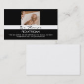 Schwarz-weiße Kinderarztgeschäftskarten Visitenkarte (Vorne/Hinten)