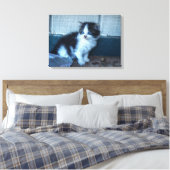 Schwarz + Weiße Kitte Leinwanddruck (Insitu (Schlafzimmer))