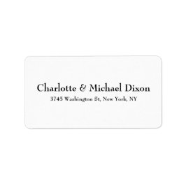 Schwarz-weiße klassische Elegant-Familie Adressaufkleber