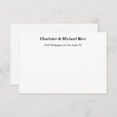 Schwarz-weiße, klassische, fette Textfamilie RSVP Karte (Vorne/Hinten)