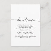 Schwarz-weiße klassische Hochzeitrichtung Begleitkarte (Vorderseite)