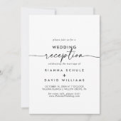 Schwarz-weiße klassische Hochzeitsempfehlung Einladung (Vorderseite)