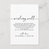 Schwarz-weiße klassische Hochzeitswünsche Begleitkarte (Vorderseite)