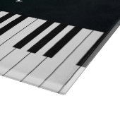 Schwarz-weiße Klaviertasten-Musiknote Schneidebrett (Ecke)