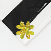 Schwarz-weiße Kleeblatte Fleecedecke (Ecke)