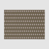 Schwarz-Weiße kleine Blumenmuster Seidenpapier (Vorderseite)