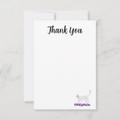 Schwarz-weiße Königin von Rotherzen Dankeskarte (Rückseite)