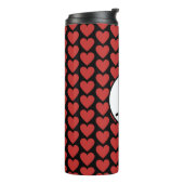 Schwarz-weiße Königin von Rotherzen Thermosbecher (Nach links gedreht)