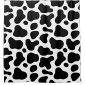 Schwarz-weiße Konturen Modernes Dekorativ Duschvorhang (Vorderseite)