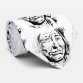 Schwarz-weiße Krawatte der Cheftinte (Gerollt)