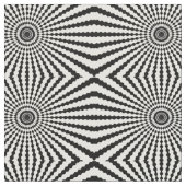 Schwarz-weiße Kreise optische Täuschung Spaß Stoff (Nahaufnahme)