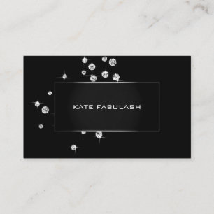 Schwarz-weiße Kristalle Diamon Visitenkarte