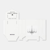 Schwarz-weiße Kronleuchter-Namen Datum Gastgeschen Geschenkschachtel (Ungefaltet)