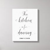 Schwarz-weiße Küchendekoration Zitat Canvas drucke (Vorderseite)