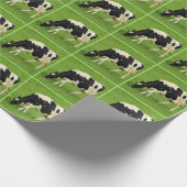Schwarz-weiße Kuh Geschenkpapier (Ecke)
