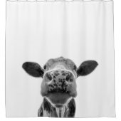 Schwarz-weiße Kuh Moderner Bauernhof Rustikal Duschvorhang (Vorderseite)