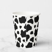 Schwarz-weiße Kuh Muster Cowgirl Themed Pappbecher (Rechts)