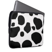 SCHWARZ-WEISSE KUH-STELLEN-TIERdruck Laptopschutzhülle (Vorne Rechts)