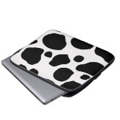 SCHWARZ-WEISSE KUH-STELLEN-TIERdruck Laptopschutzhülle (Vorne Knopf)
