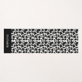 Schwarz-weiße Kuhflecken-Muster Yogamatte (Vorderseite (Horizontal))