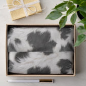 Schwarz-weiße Kuhknochen Fur Seidenpapier (Geschenk)