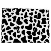 Schwarz-weiße Kuhpflaster Große Geschenktüte (Rückseite)