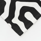 Schwarz-weiße Kunst Fleecedecke (Ecke)