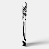 Schwarz-weiße Kunstwellen - Ihre Farben Case-Mate iPhone Hülle (Rückseite / Rechts)