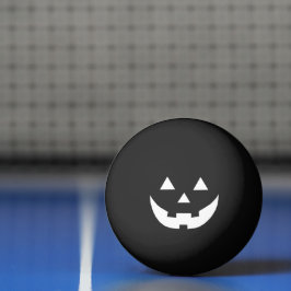 Schwarz-weiße Kürbislaterne lustiges Halloween Tischtennisball
