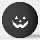 Schwarz-weiße Kürbislaterne lustiges Halloween Tischtennisball (Rückseite)