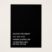 Schwarz-weiße, kursive Mehrfach-Netzwerkkarte (Rückseite)