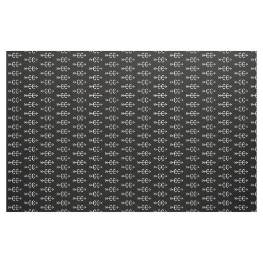 Schwarz-weiße Ländersymbole Stoff (Fat Quarter (45,7 x 55,9 cm))