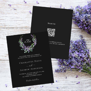 Schwarz-weiße Lavendel-UAWG-Hochzeit