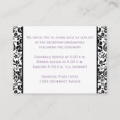 Schwarz-weiße Lavendelschutzkarte Begleitkarte (Rückseite)