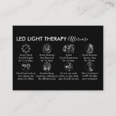 Schwarz-weiße LED Lichttherapie Nachsorge Vielen D Visitenkarte (Rückseite)