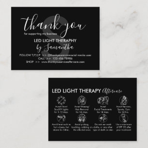 Schwarz-weiße LED Lichttherapie Nachsorge Vielen D Visitenkarte