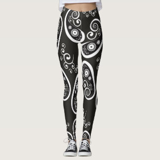 Schwarz-weiße Leggings